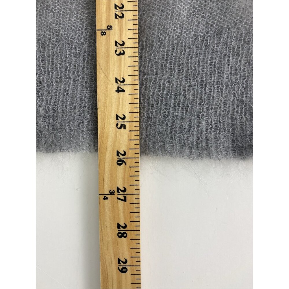 J Jill Womens Sweater Size Medium Gray Long Sleeve Thin Sheer Casual Mohair - Picture 10 of 10